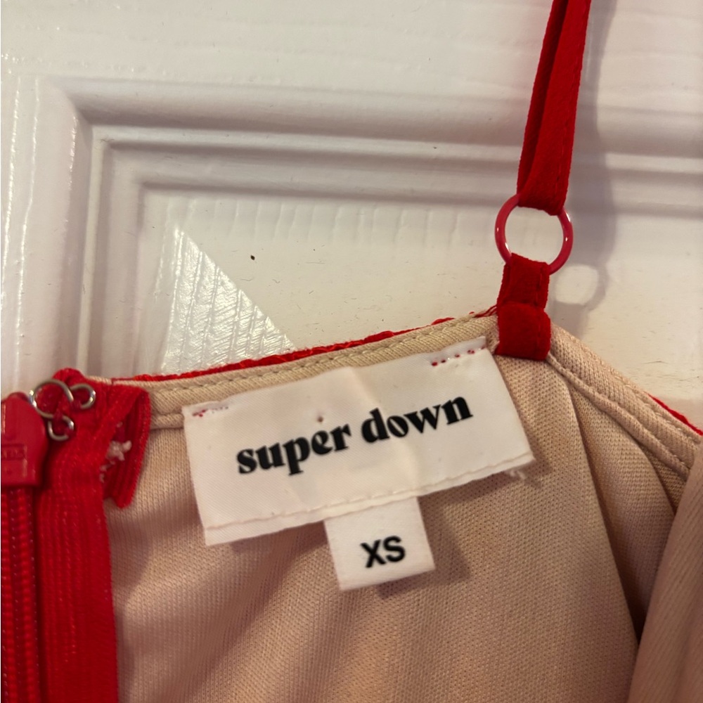 Superdown Red Lace Mini Dress - Picture 2 of 3